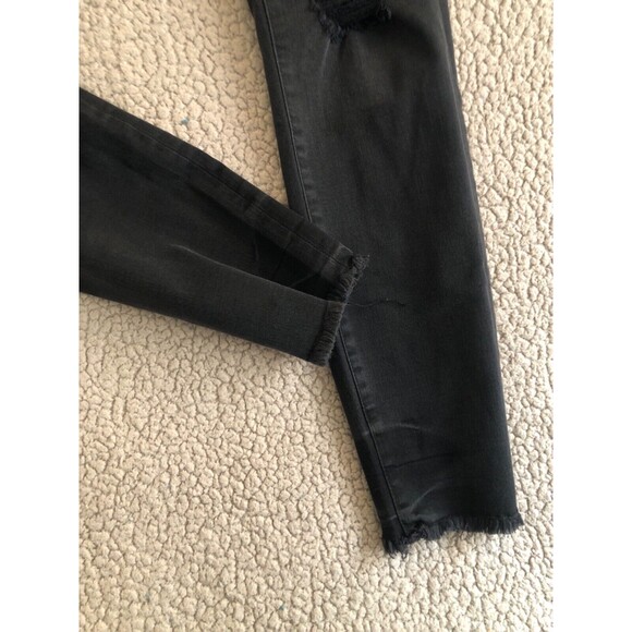 Good American Women’s Skinny Jeans Size 6 / 28 Black Distressed High Rise Denim - Picture 11 of 12